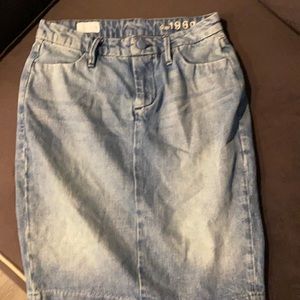 GAP 1969 denim midi skirt Size 0